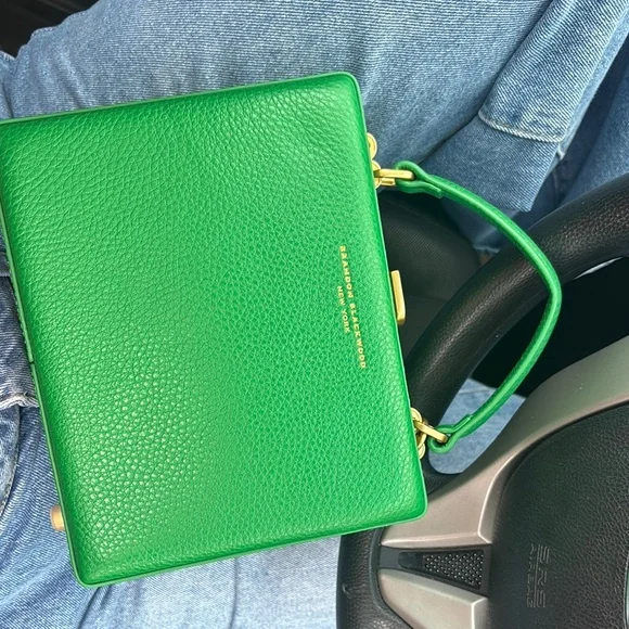 Brandon Blackwood Green Mini Bag with Textured Finish - Picture 1 of 4